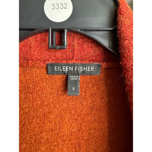 Eileen Fisher Women's Red Orane 100% Merino Wool Cardigan Sweater Size Small - Picture 4 of 5